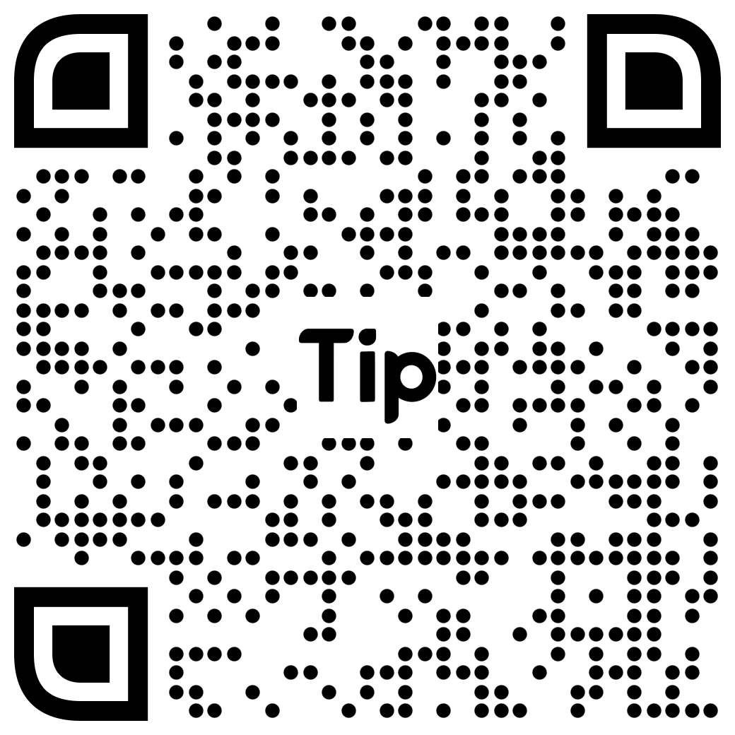 Tip jar QR code for digitalunknown